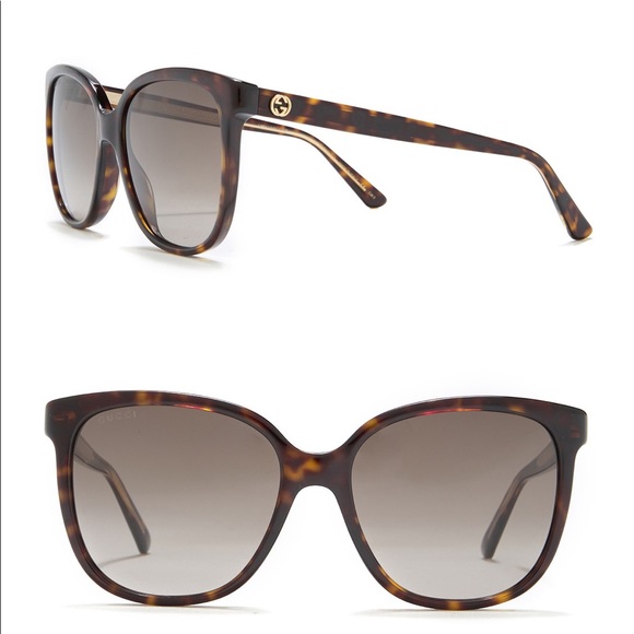 gucci 58mm oversize square sunglasses